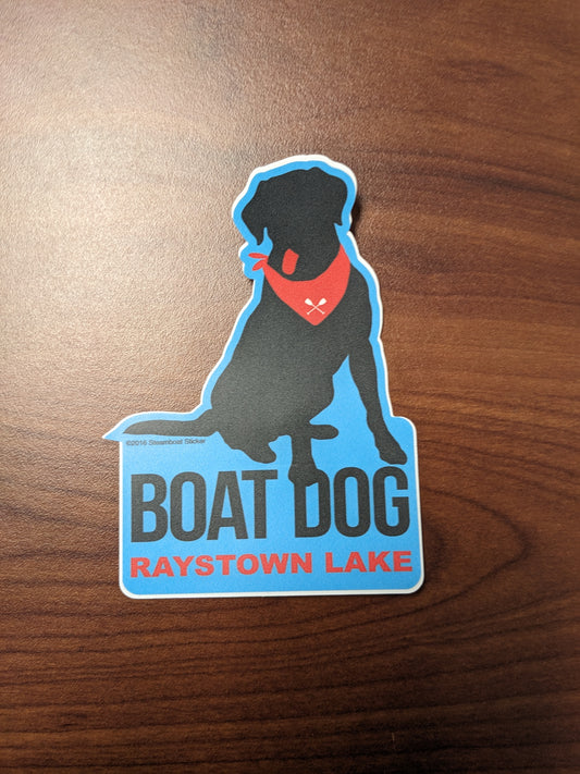 Raystown Lake Boat Dog Sticker