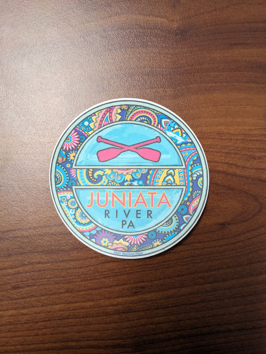 Juniata River Paisley Sticker